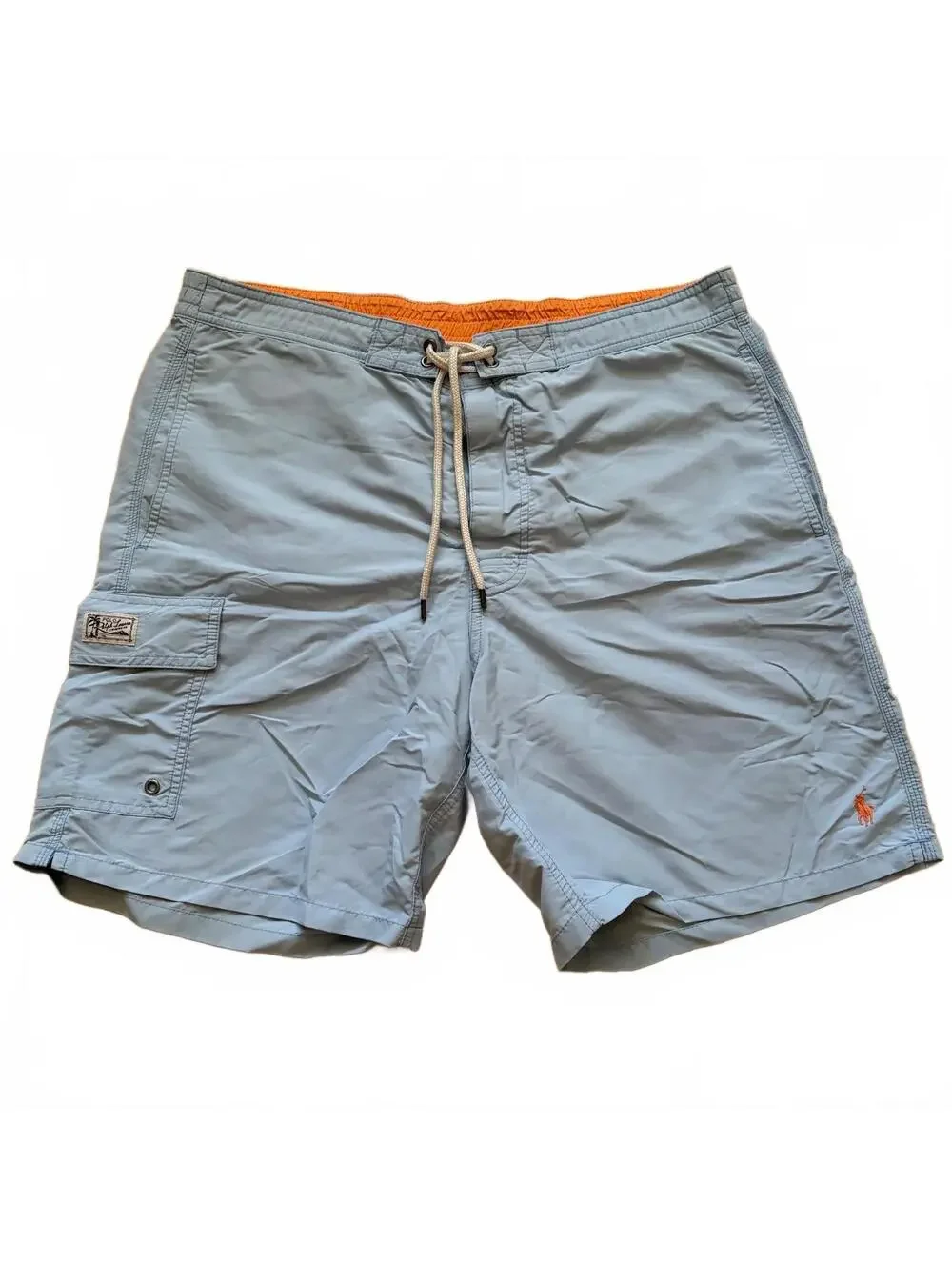 Polo Ralph Lauren Swim Trunks Mesh Lined Shorts Baby Blue Men's Size Large